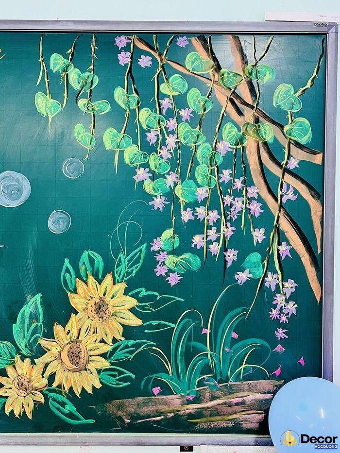 vẽ hoa trang trí nghệ