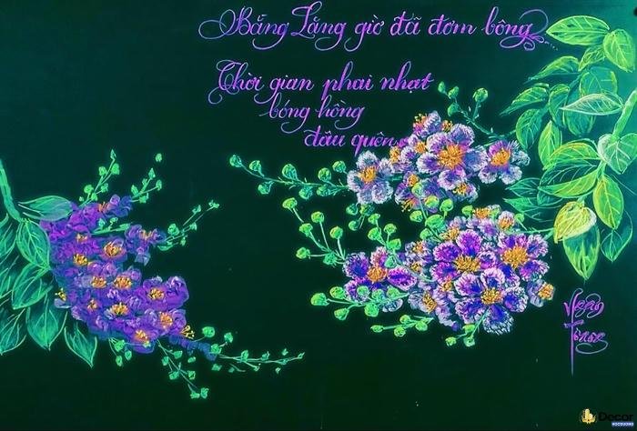 vẽ hoa trang trí trang nhã