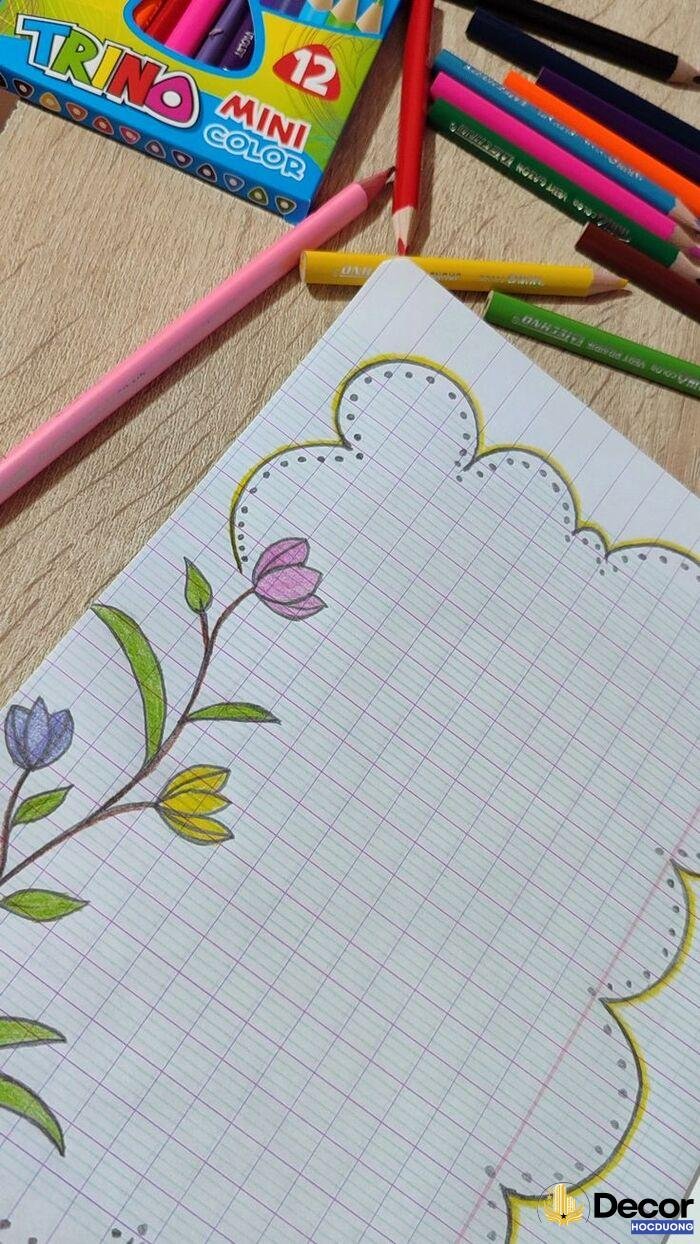vẽ khung trang trí cute đẹp