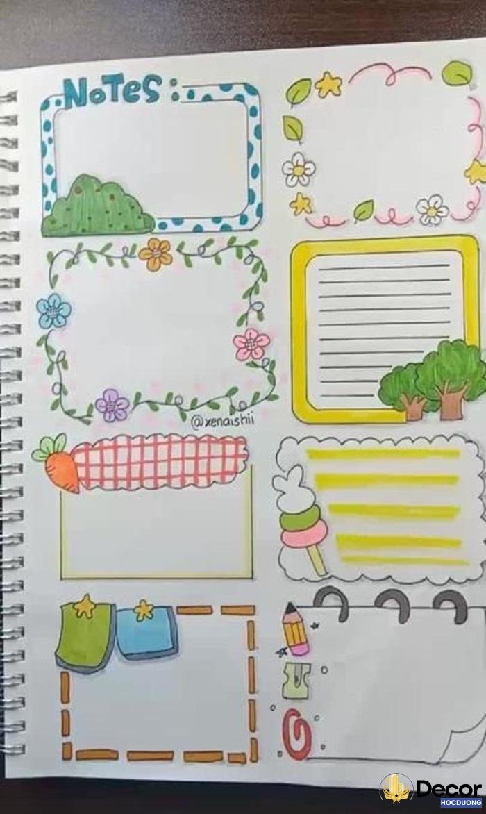 vẽ trang trí cute đơn giản siêu đẹp