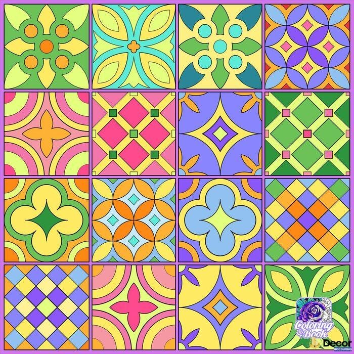 vẽ trang trí đường diềm hình vuông cực đẹp