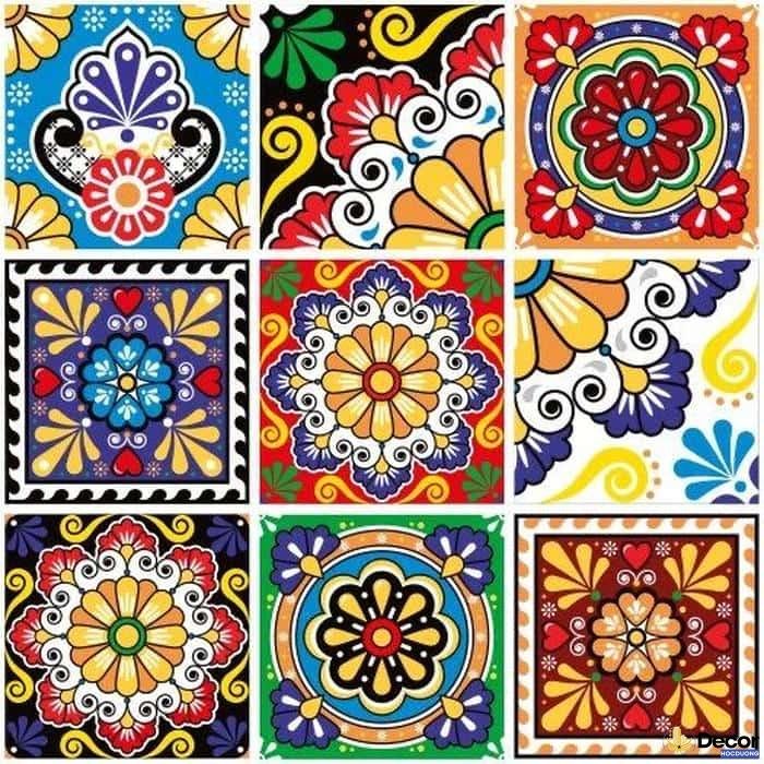 vẽ trang trí đường diềm hình vuông hiện đại