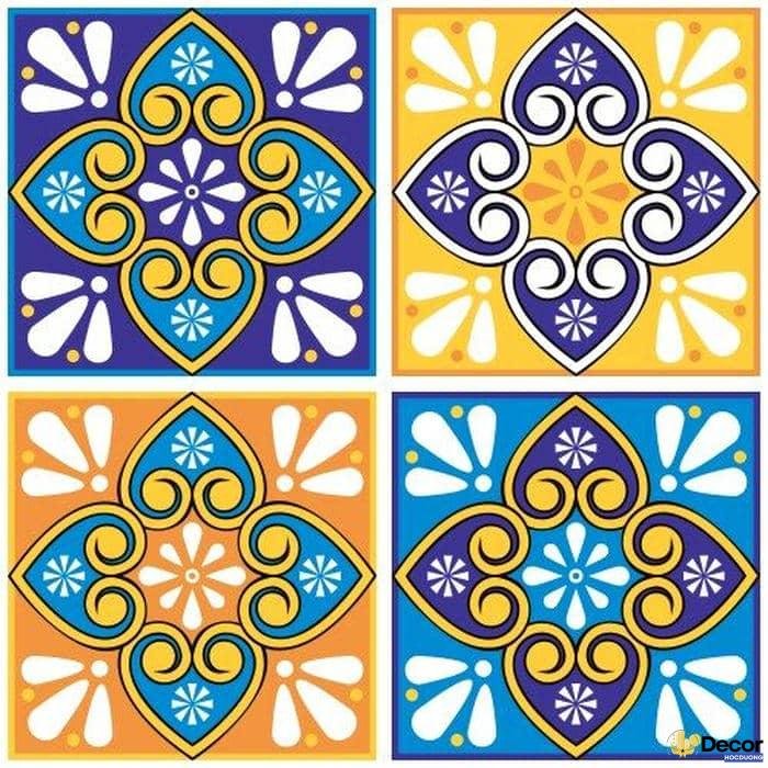 vẽ trang trí đường diềm hình vuông sáng tạo