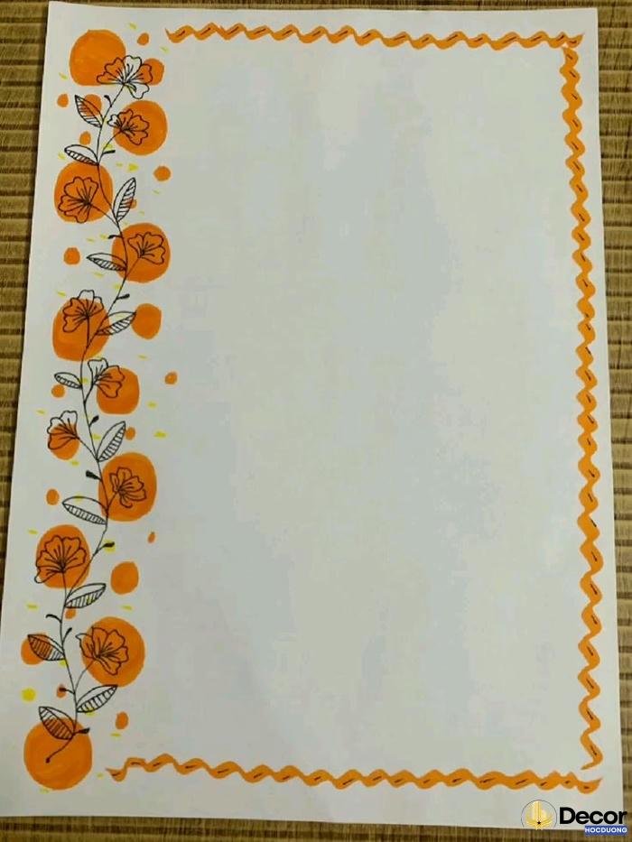 vẽ trang trí giấy a4