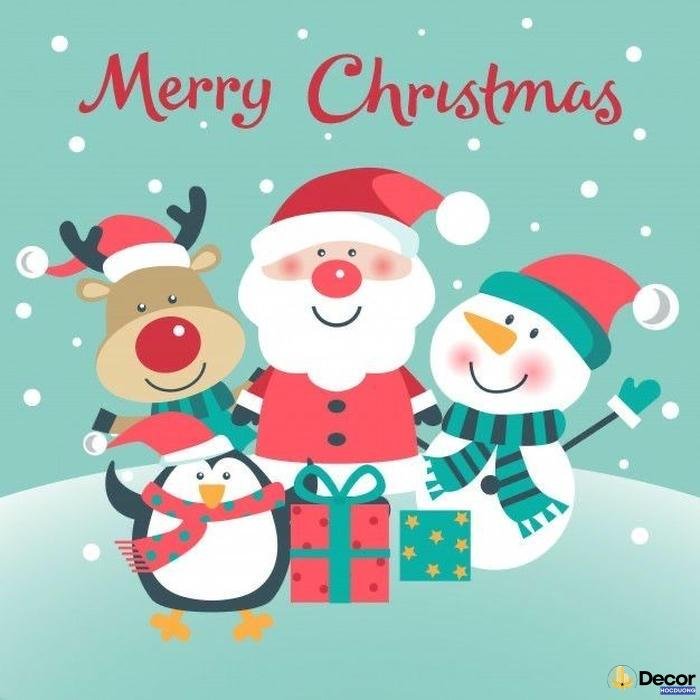 vẽ trang trí noel ấn tượng