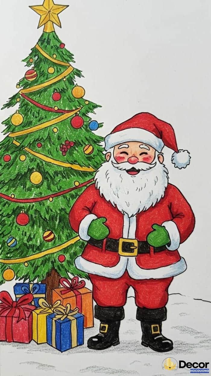 vẽ trang trí noel cơ bản