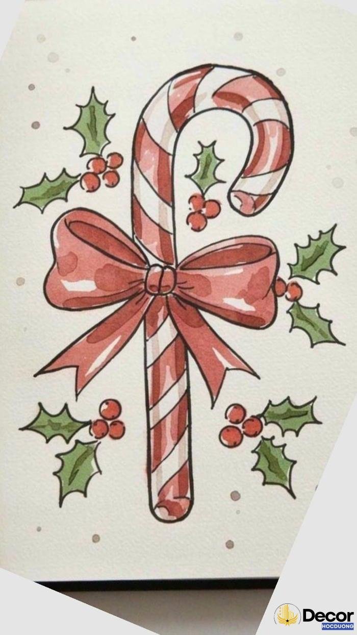 vẽ trang trí noel hiện đại