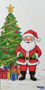 vẽ trang trí noel nghệ