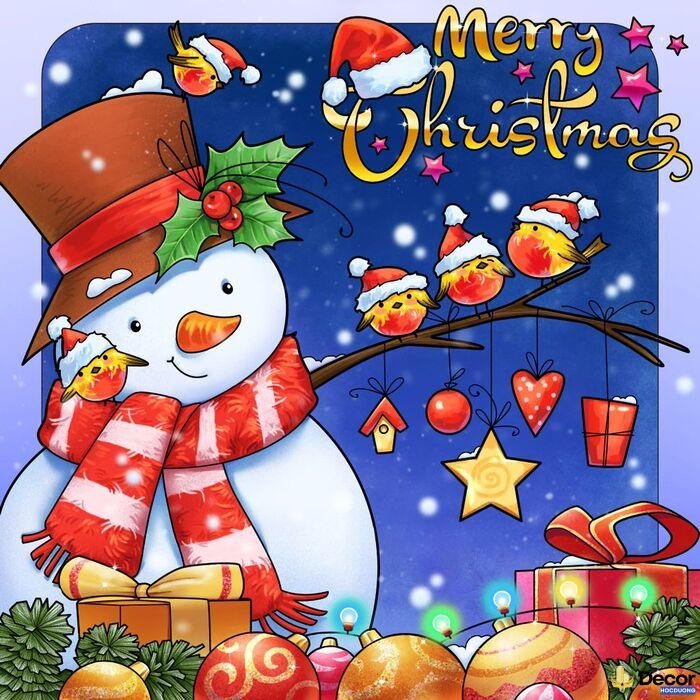 vẽ trang trí noel