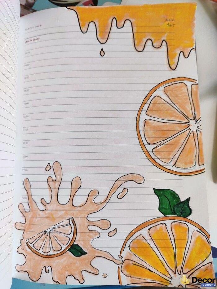 vẽ trang trí sổ tay đơn giản cực đẹp