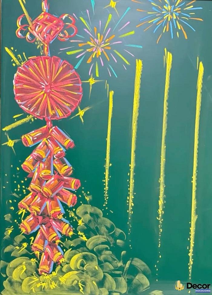 vẽ trang trí tết cute