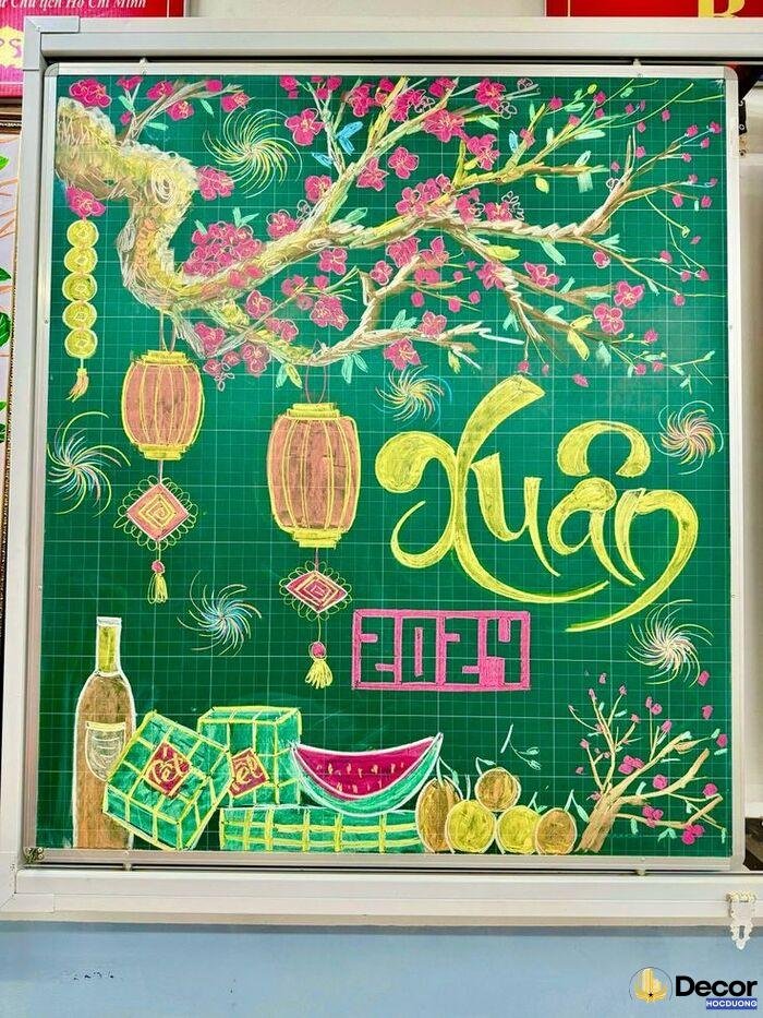 vẽ trang trí tết đẹp