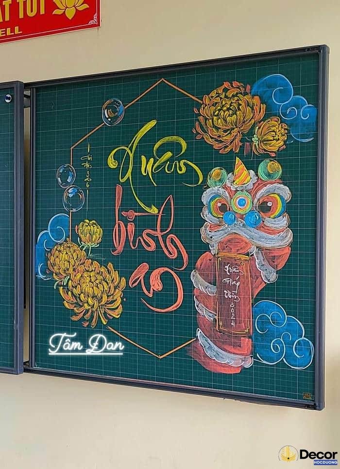vẽ trang trí tết màu sắc