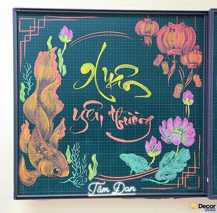 vẽ trang trí tết tinh tế