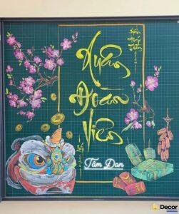 vẽ trang trí tết xinh