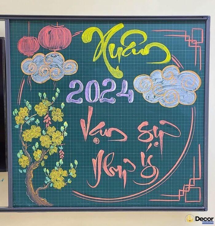 vẽ trang trí tết xinh đẹp