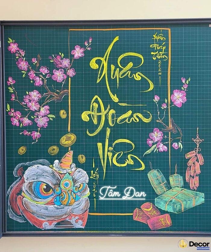 vẽ trang trí tết xinh