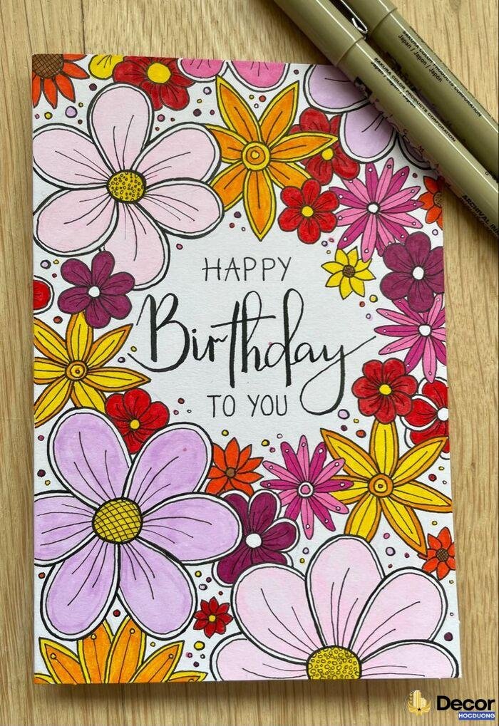 vẽ trang trí thiệp đơn giản siêu đẹp