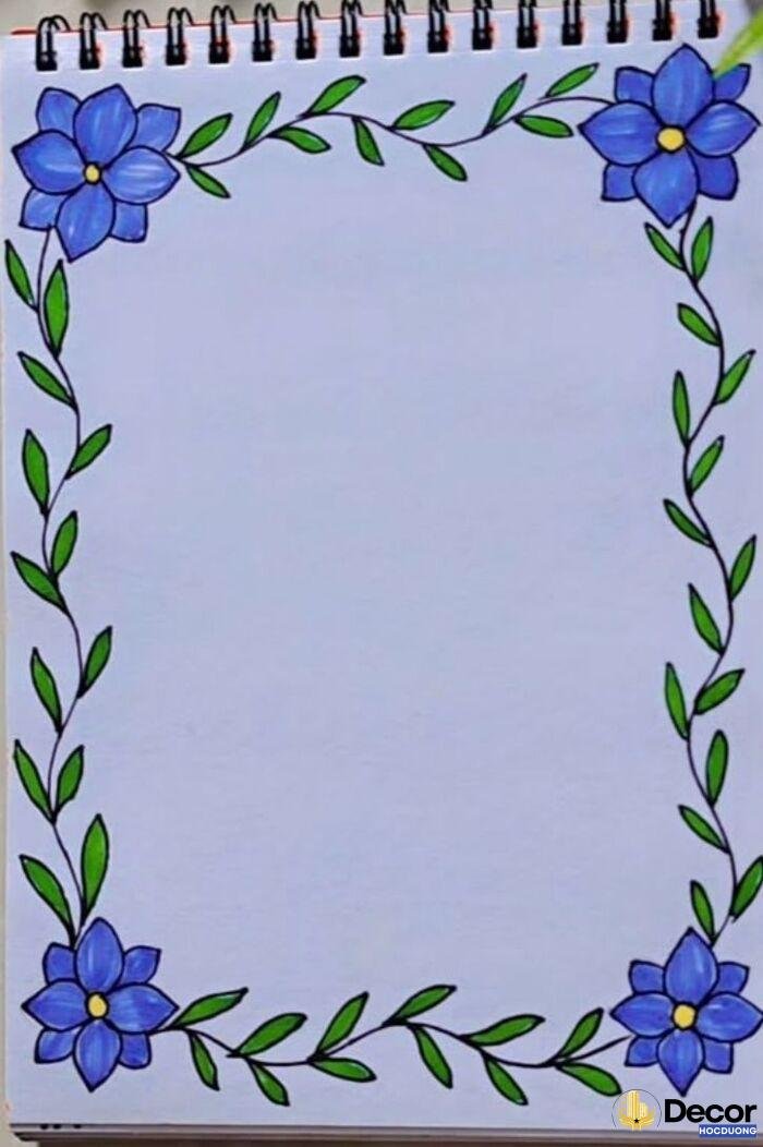 vẽ trang trí viền giấy a4 đẹp nghệ