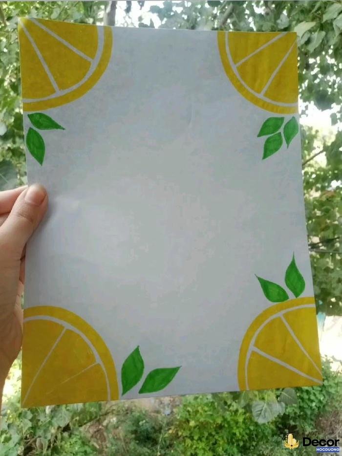 vẽ trang trí viền giấy a4 đẹp