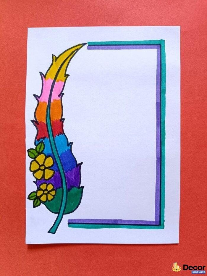 vẽ trang trí viền giấy a4 siêu nghệ