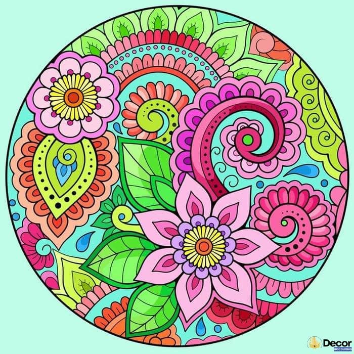 vẽ trang trí vòng tròn dễ vẽ