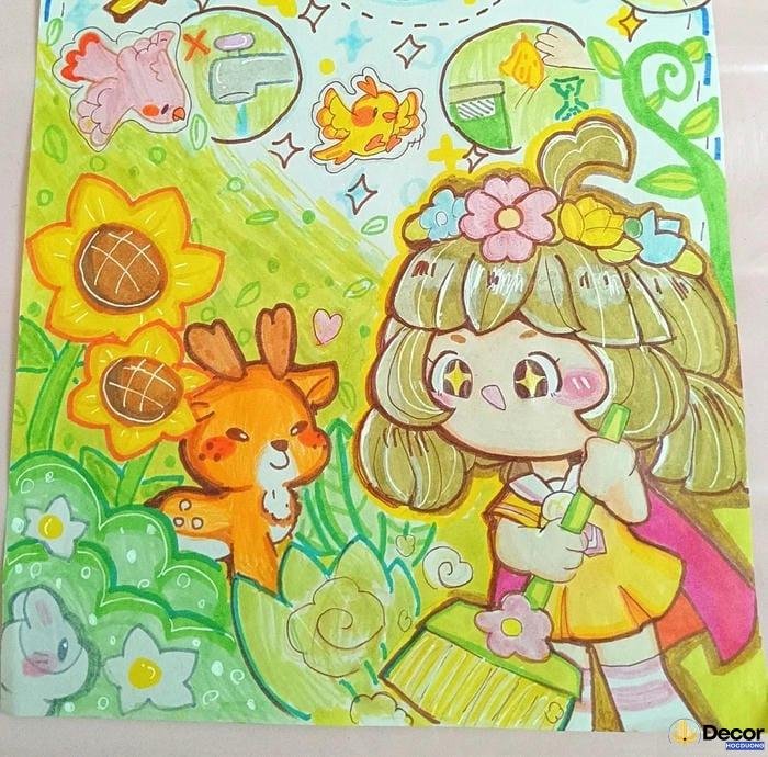 vẽ tranh a3 bảo vệ môi trường dễ làm