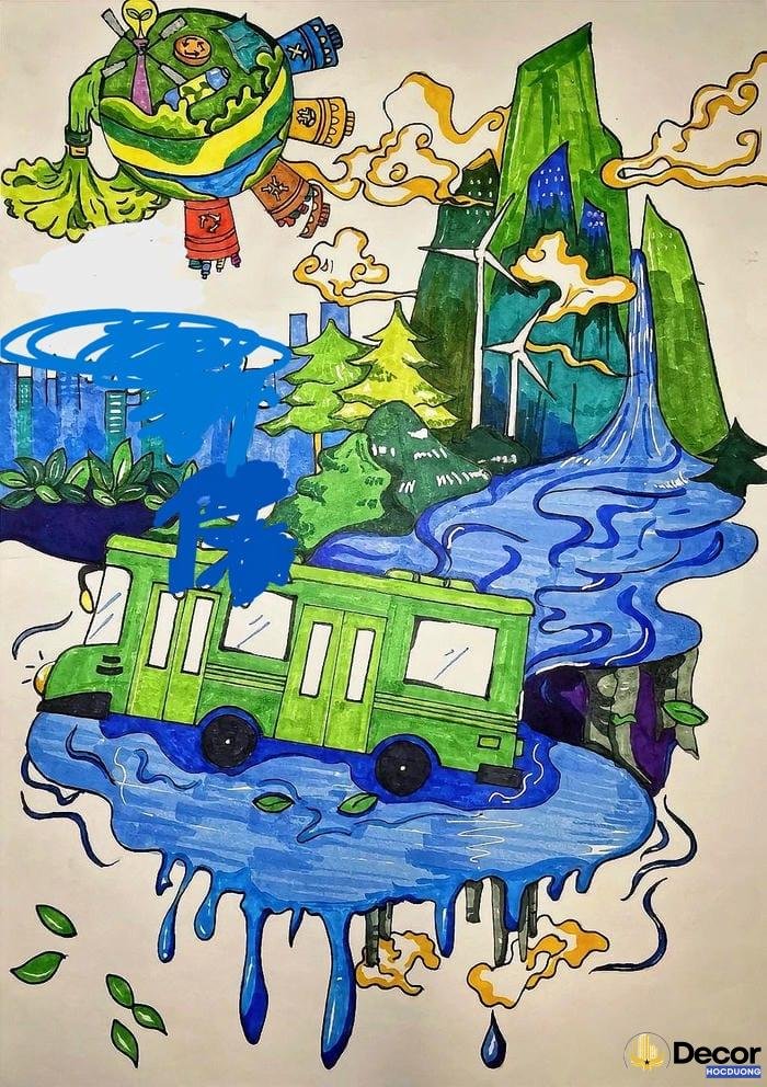 vẽ tranh a3 bảo vệ môi trường sống