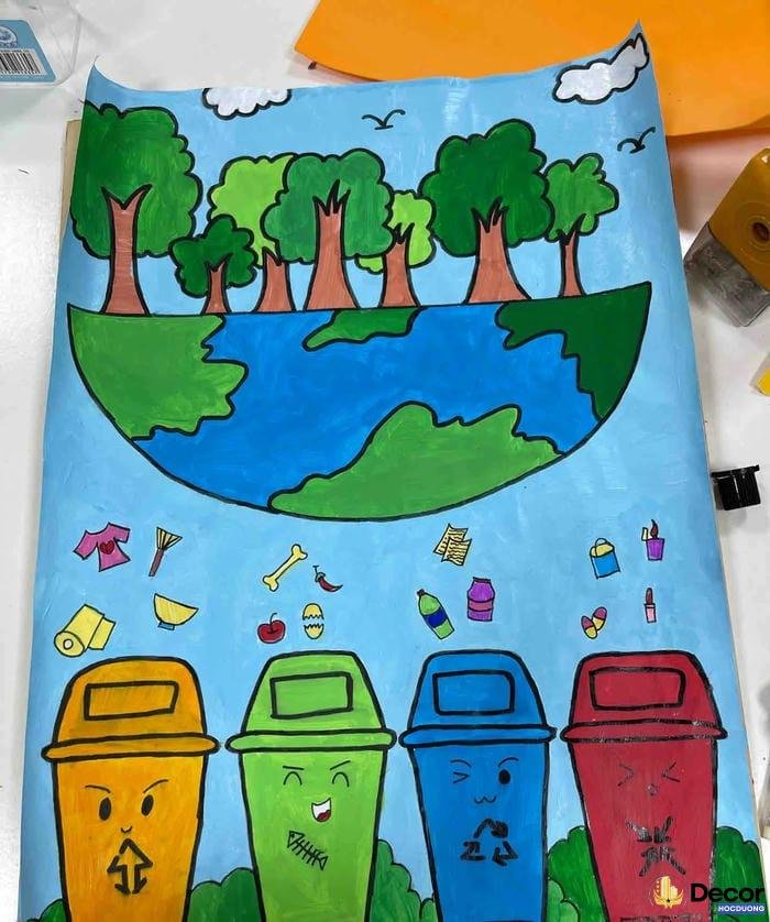 vẽ tranh a3 bảo vệ môi trường toàn cầu
