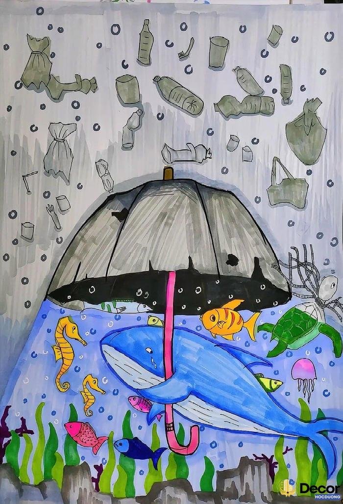 vẽ tranh a3 bảo vệ môi trường với thông điệp