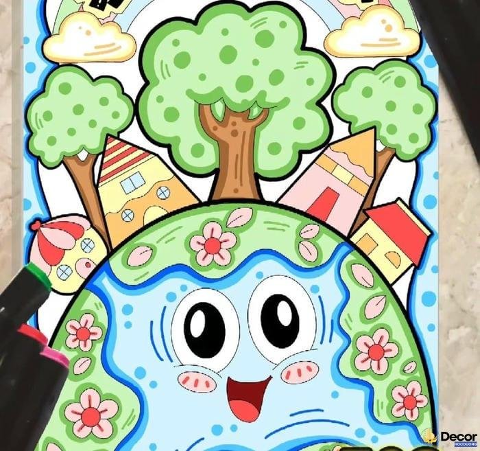 vẽ tranh a3 bảo vệ môi trường xanh