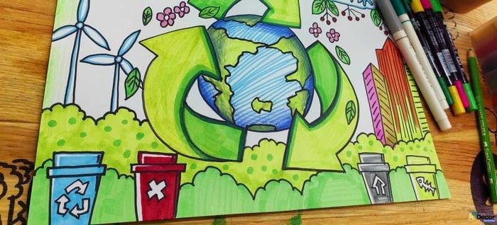 vẽ tranh bảo vệ môi trường bằng giấy a3