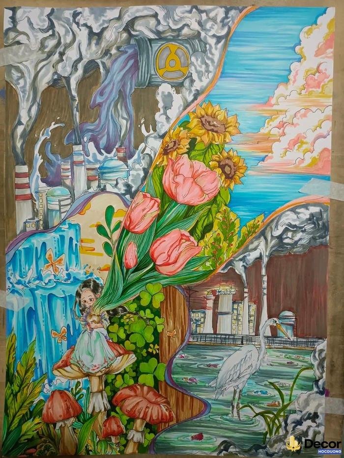 vẽ tranh bảo vệ môi trường đất