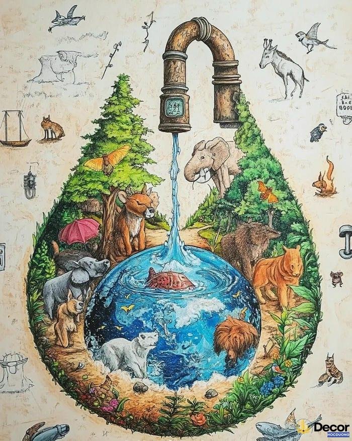 vẽ tranh bảo vệ môi trường đơn giản mà đẹp