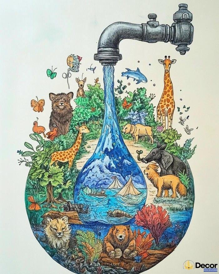 vẽ tranh bảo vệ môi trường sống