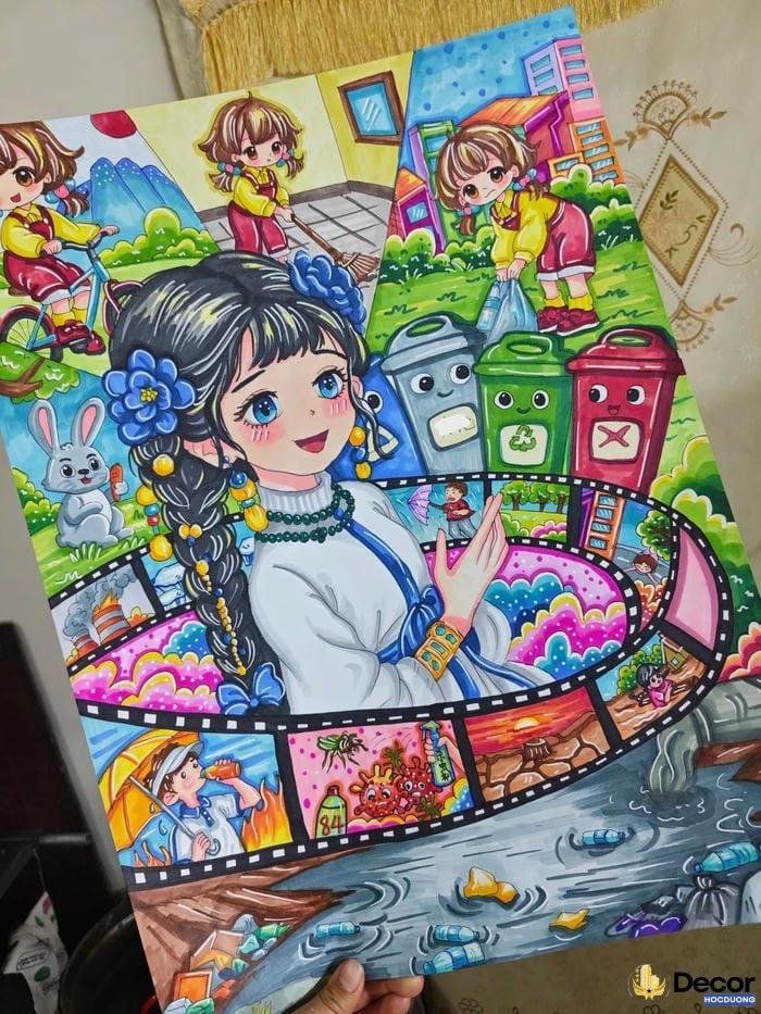 vẽ tranh bảo vệ môi trường và tương lai