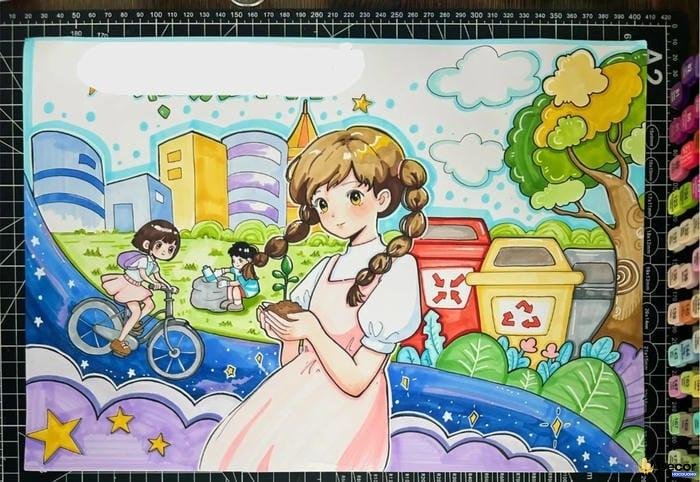 vẽ tranh bảo vệ môi trường vì cuộc sống