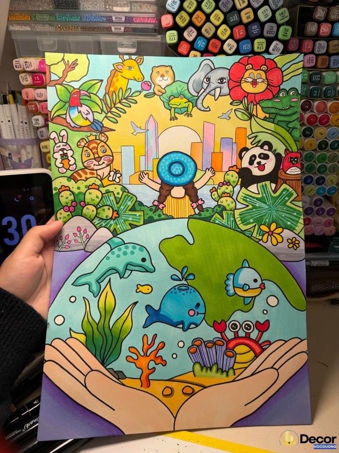 vẽ tranh bảo vệ môi trường việt nam