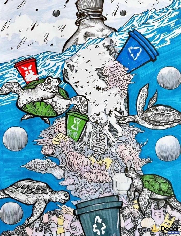 vẽ tranh chủ đề bảo vệ môi trường