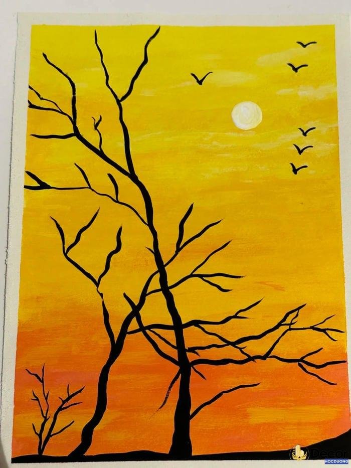 vẽ tranh phong cảnh ấn tượng