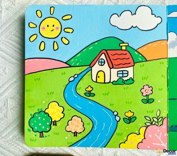 vẽ tranh phong cảnh bằng tay