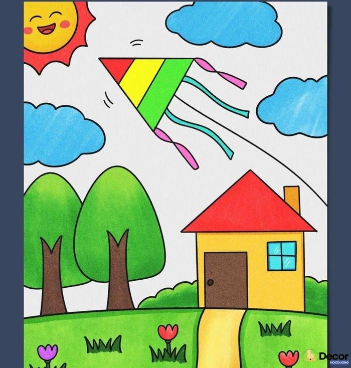 vẽ tranh phong cảnh chi tiết