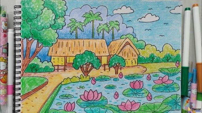 vẽ tranh phỏng cảnh tinh tế