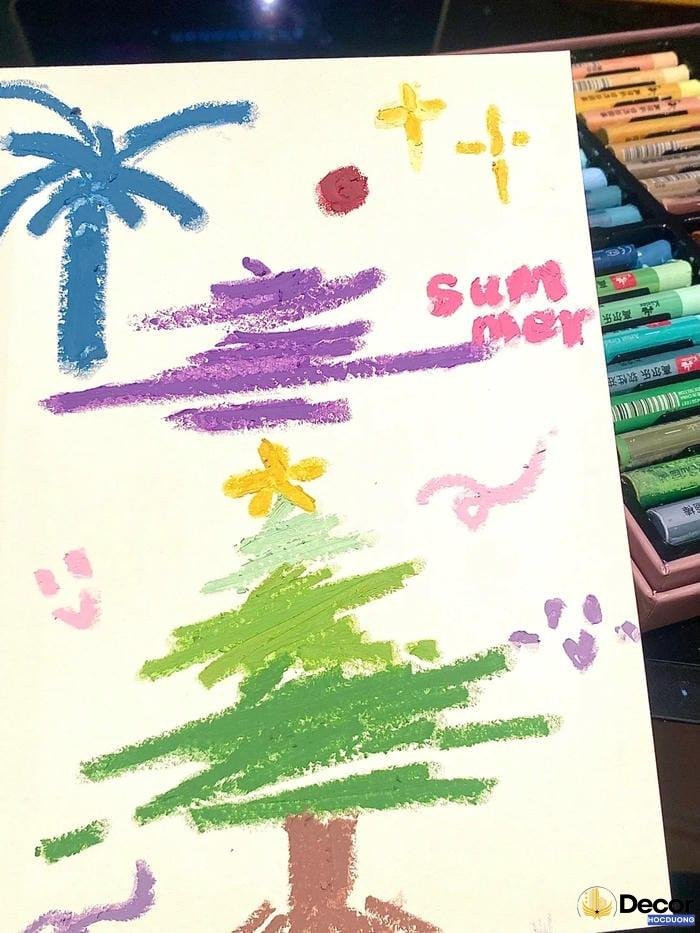 vẽ tranh trang trí lớp 7 dễ thương