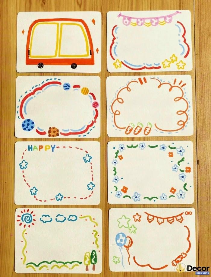 viền hoa a4 cho thiết kế thủ công