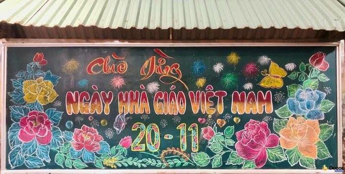 viền trang trí bảng 20_11 bằng phấn