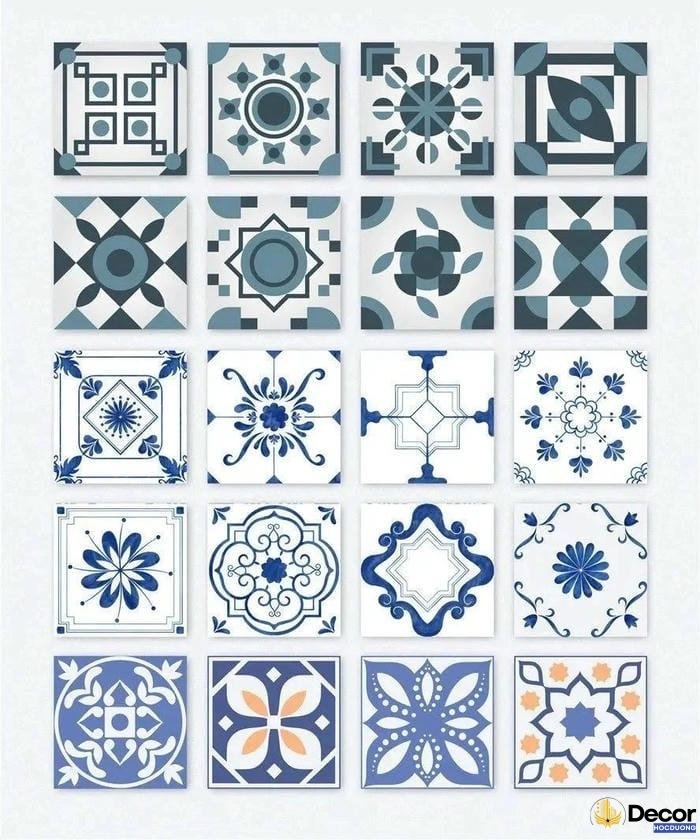 viền trang trí hình vuông đối xứng