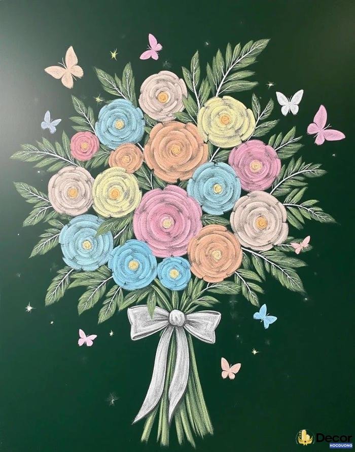 ý tưởng decor bảng lớp