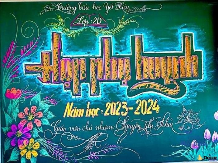 ý tưởng trang trí bảng họp phụ huynh cuối năm