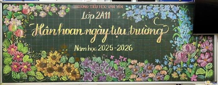 ý tưởng trang trí bảng khai giảng